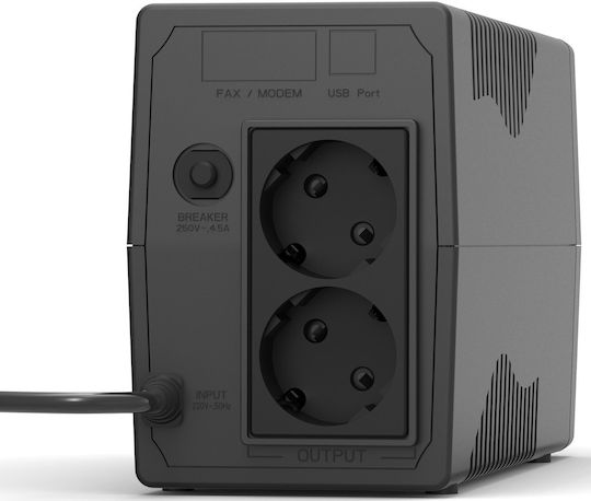Lamtech K800VA AVR UPS Line-Interactive 480W с 2 Schuko Гнезда
