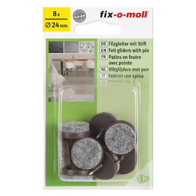 ArteLibre 04012477 Round Felts with Nail 24mm 8pcs