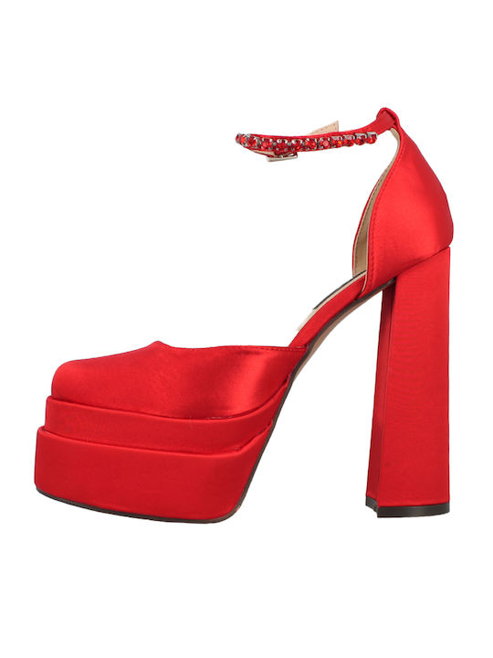 IQ Shoes Red High Heels with Strap