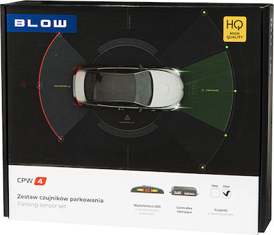 Blow Car Parking System with Screen and 4 Sensors 22mm in Red Colour