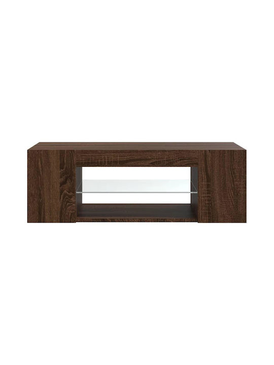 Έπιπλο Τηλεόρασης με Φωτισμό LED Καφέ Μ90xΠ39xΥ30cm