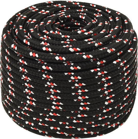 vidaXL Rope with Diameter 12mm and Length 100m Rope Black 12mm 100m Polypropylene 152354