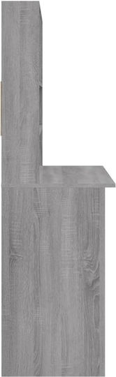 Schreibtisch Holz mit Bücherregal Gray 102x45x148cm