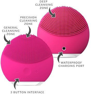 Forever Lina Mini 2 Cleansing Silicone Facial Cleansing Brush Fuchsia 681936_fu