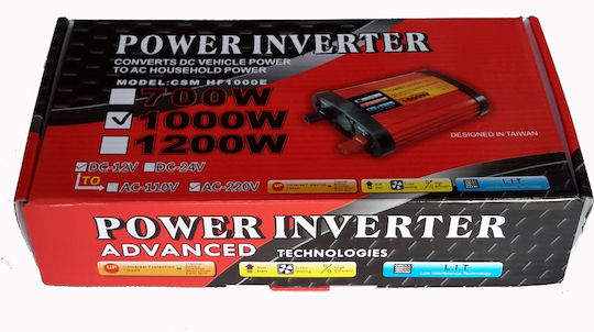 Doxin CMS-HF100E Car Inverter Modified Sinewave 1000W to Converter 12V DC in 220V AC