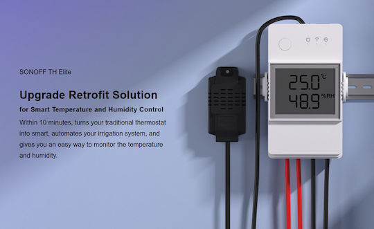 Sonoff THR320D Multitool Elektrische Messgeräte Schiene Monophase WLAN Zigbee LAN Google Home Alexa Sonoff Smart Steuerung Thermostat/Hygrometer