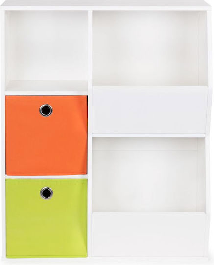 Βιβλιοθήκη Δαπέδου Ξύλινη Λευκή 76x28.2x94cm