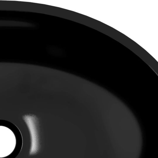 vidaXL Countertop Sink Glass 50x37x14cm Black