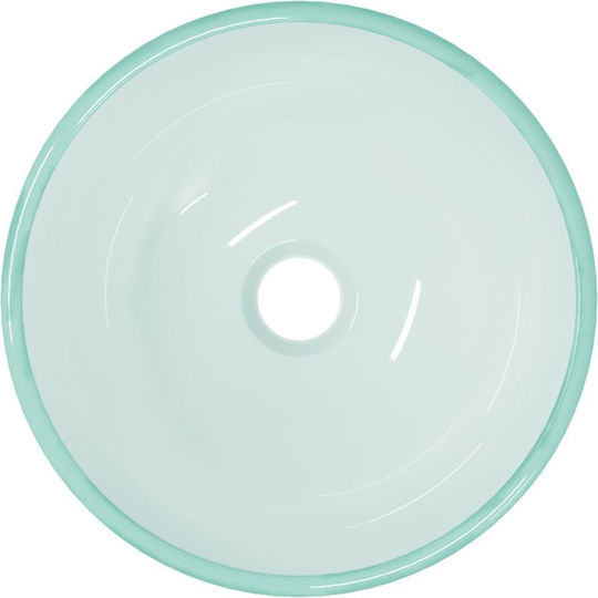 vidaXL Επικαθήμενος Νιπτήρας Γυάλινος 30x30x12cm Διάφανος