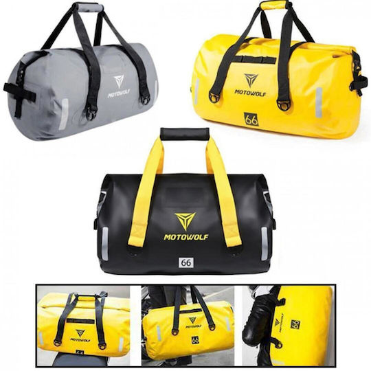 Motowolf MDL0701B Σάκος Ουράς Μοτοσυκλέτας Αδιάβροχος 66lt σε Κίτρινο Χρώμα
