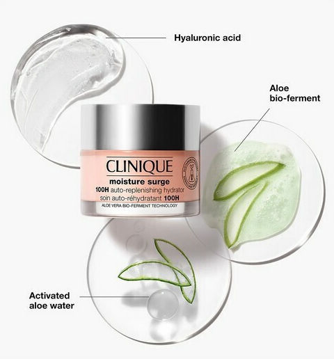 Clinique Moisture Surge 100Η Auto-Replenishing 72ωρο Ενυδατική Gel-Κρέμα Προσώπου Ημέρας με Υαλουρονικό Οξύ & Aloe Vera 50ml