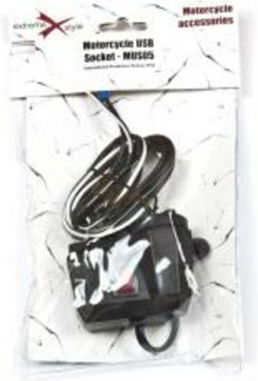 4Ride Wasserdicht Motorradladegerät 2.1A mit Anschlüssen: 2xUSB & 1xZigarettenanzünder