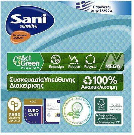 Sani Sensitive Maxi Plus Incontinence Underpads 60x90cm 6x15pcs