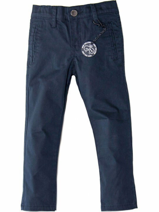 New College Boys Fabric Chino Trouser Navy Blue