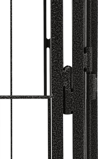 vidaXL Metal Dog Park with 20 Panels 600x400x50cm Black