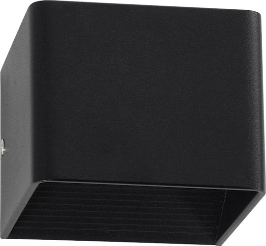 GloboStar Circoa Επιτοίχια Εξωτερική Πλαφονιέρα LED IP44 10W με Θερμό Λευκό Φως Διπλής Δέσμης 10x8x10εκ.