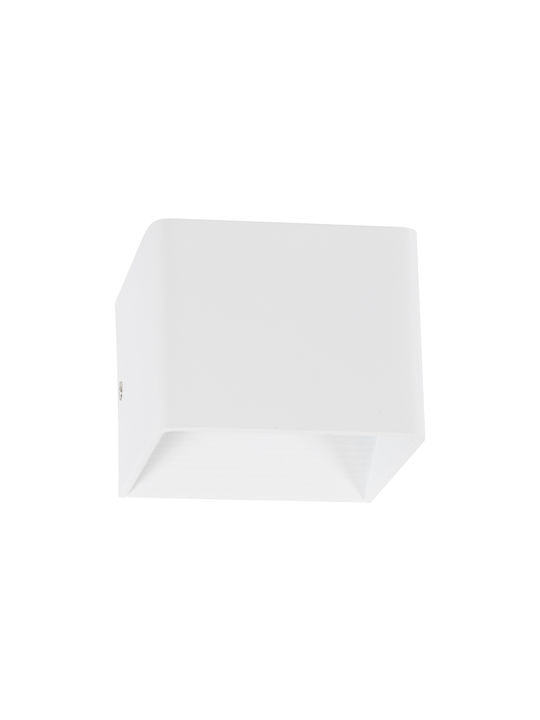 GloboStar Circoa Wall-Mounted Outdoor Ceiling Light LED IP44 10W with Warm White Light Double Beam 10x8x10εκ.