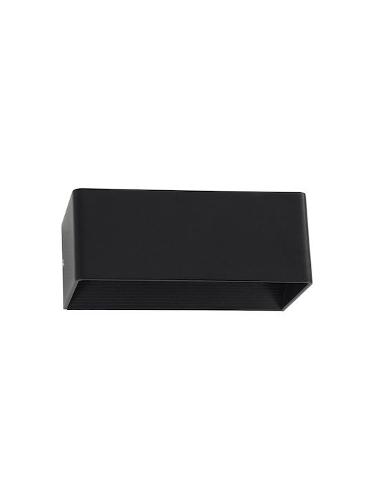 GloboStar Circoa Επιτοίχια Εξωτερική Πλαφονιέρα LED IP44 10W με Θερμό Λευκό Φως Διπλής Δέσμης 20x8x10εκ.