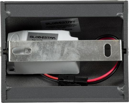 GloboStar Circoa Επιτοίχια Εξωτερική Πλαφονιέρα LED IP44 10W με Θερμό Λευκό Φως Διπλής Δέσμης 10x8x10εκ.