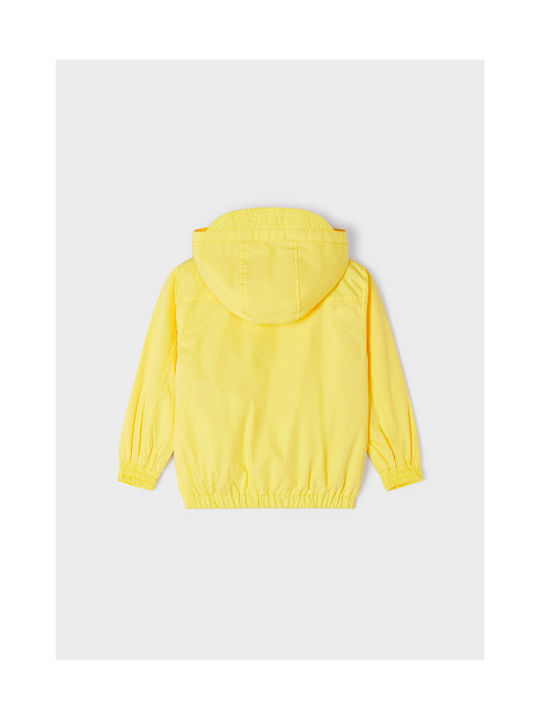 Mayoral Windproof Boys Casual Jacket Yellow with Ηood