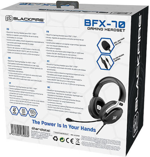 Ardistel Blackfire BFX-70 Over Ear Gaming Headset με σύνδεση 3.5mm for PS4