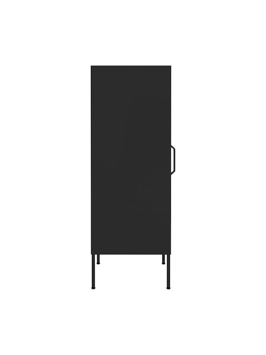 Office Storage Metal Cabinet Black L42.5xW35xH101.5cm