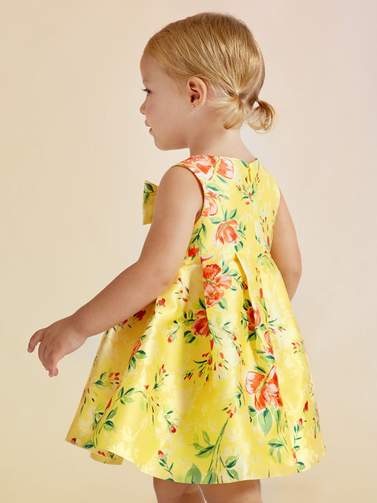 Rochie pentru Copii Fără mâneci Floral Galben
