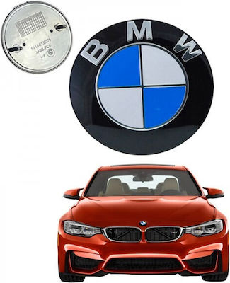 Car Brand Logo Bonnet BMW Series 5 BMW Original Look Blue-White Logo 7.3mm