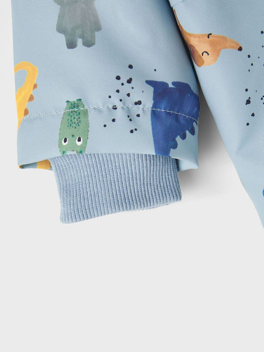 Kinder Freizeitjacke Kurz mit Kapuze Hellblau