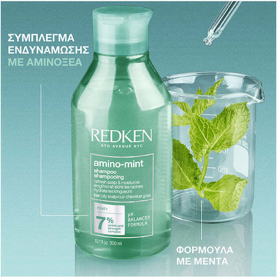 Redken Retail Amino-Mint Scalp Σαμπουάν για το Ευαίσθητο Τριχωτό για Όλους τους Τύπους Μαλλιών 300ml