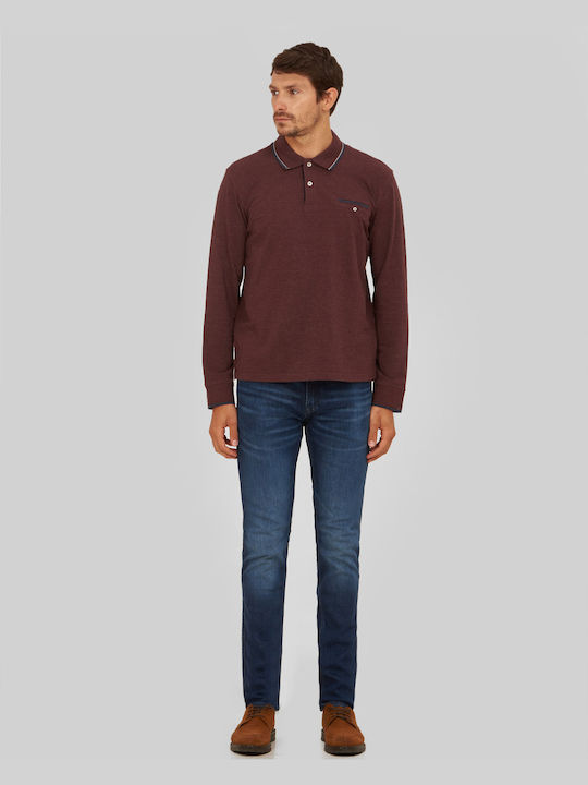 Polo Shirt Modern Fit in Bordeaux Winfield Red MONOCHROME ALL DAY