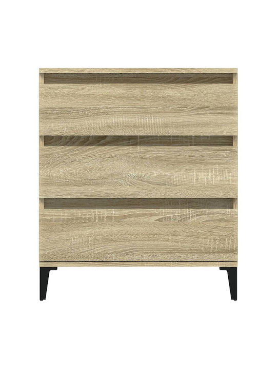 Wooden Chest of Drawers with 3 Drawers 60x35x70cm