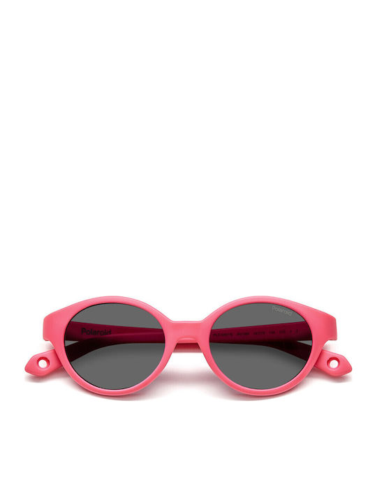 Polaroid Round Kids Sunglasses with Polarized Lens Pink for 4-7 Years