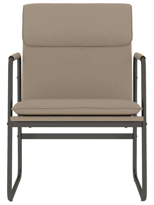 Visitor Armchair Καπουτσίνο 55x64x80cm