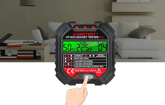 Habotest HT107D Electric Cable Tester Electrical Socket Digital