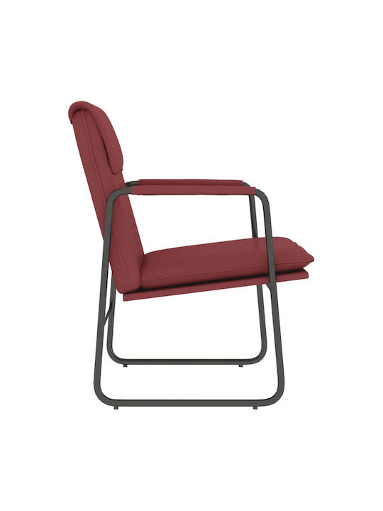 Sessel mit Armlehnen Bordeaux 55x64x80cm 1Stück