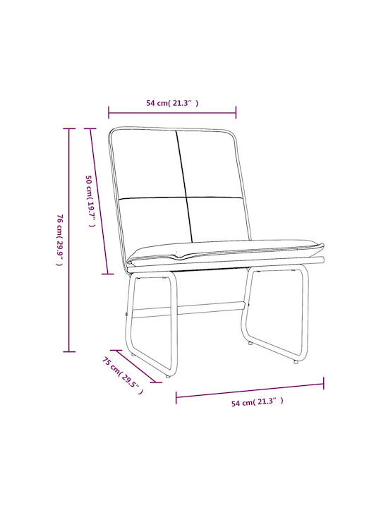 Sessel Καπουτσίνο 54x75x76cm 1Stück