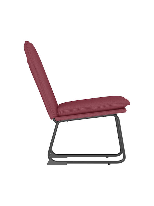 Visitor Armchair Μπορντό 52x75x76cm
