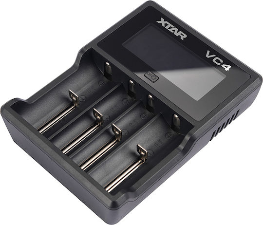XTAR VC4 USB Φορτιστής 4 Μπαταριών Li-ion/Ni-MH Μεγέθους AA/AAA/D/18650