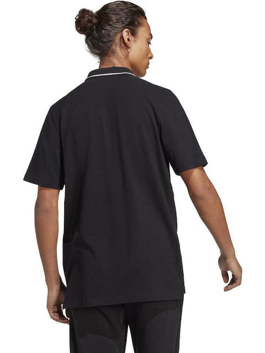 Essentials Pique Polo T-shirt Μαύρο