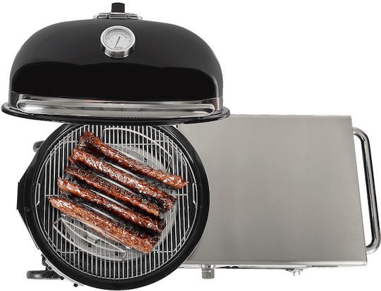 Weber Summit S6 Rostfreier Stahl Holzkohlegrill Kamado mit Deckel und Thermometer 61cmx61cm