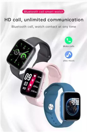T99 Smartwatch με Παλμογράφο (Ροζ)