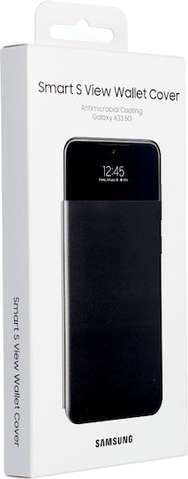 Samsung S View Wallet Cover Synthetic Leather / Plastic Black (Galaxy A33 5G)