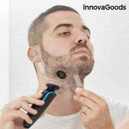 InnovaGoods Pieptene de Îngrijire pentru Bărbie Plastic Hipster Moldură pentru barbă 17cm