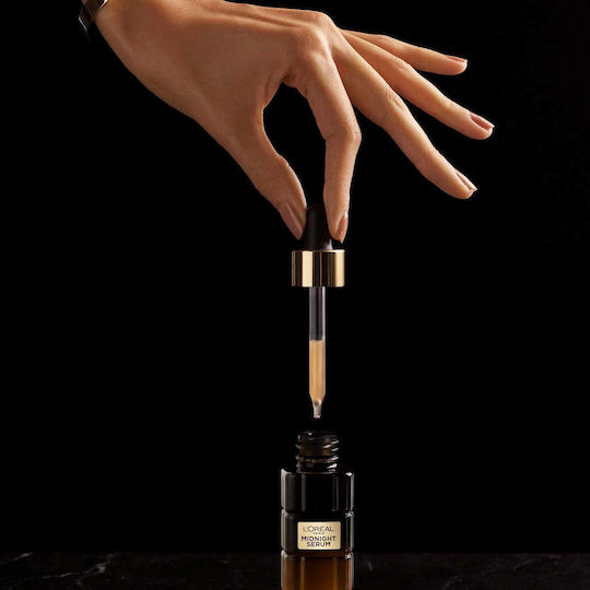 L'Oreal Paris Age Perfect Midnight Feuchtigkeitsspendend & Anti-Aging Serum Gesicht mit Vitamin E & Hyaluronsäure für Strahlkraft & Straffung 30ml
