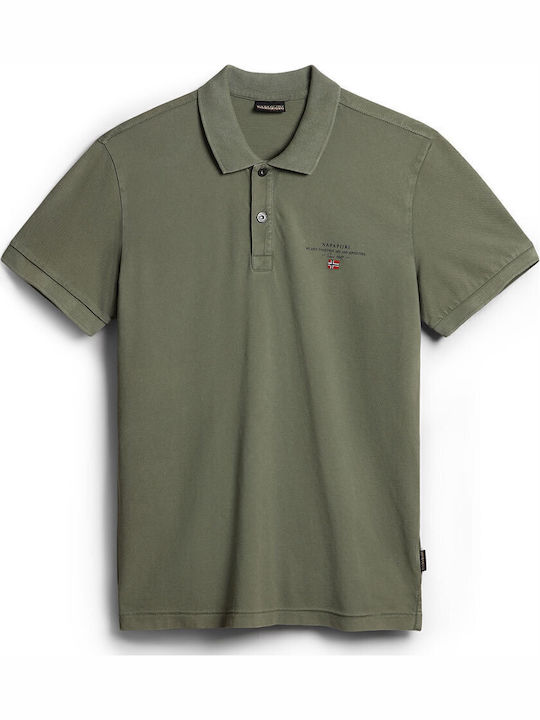 Elbas Polo Μπλούζα Κοντομάνικη Green Lichen