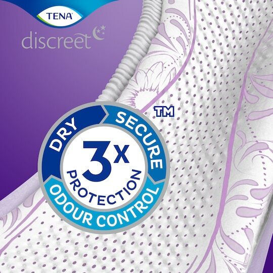 Tena Discreet Normal Night Γυναικείες Σερβιέτες Ακράτειας Κανονικής Ροής 3.5 Σταγόνες 10τμχ