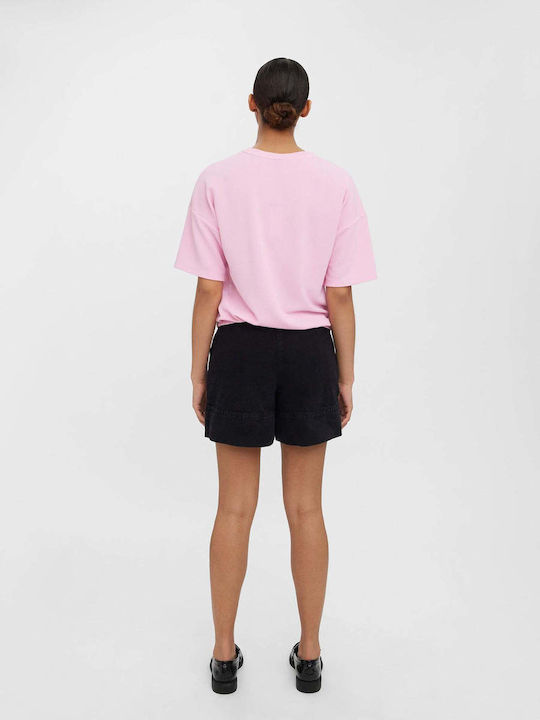 Vero Moda Bluza de Damă de Vară din Bumbac Mâneci scurte Roz