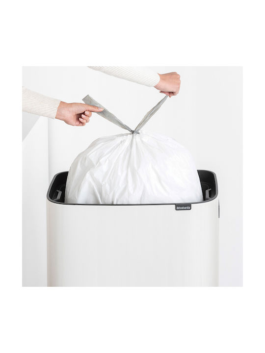 Brabantia Waste Bin Made of Stainless Steel Push White 60lt