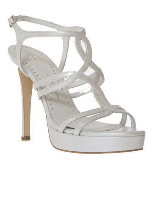 Mourtzi Platform Leather Women's Sandals White